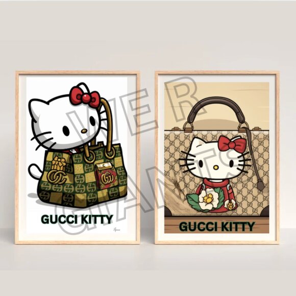 Mothers Day Sale- Luxury Hello Kitty Art Prints (2 for $20) - Picture 1 of 2